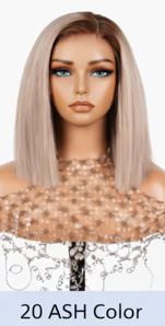 Ombre Frost Brown Wear and Go 24' Glueless Lace Front Wig Body Wave Brazilian Human Hair