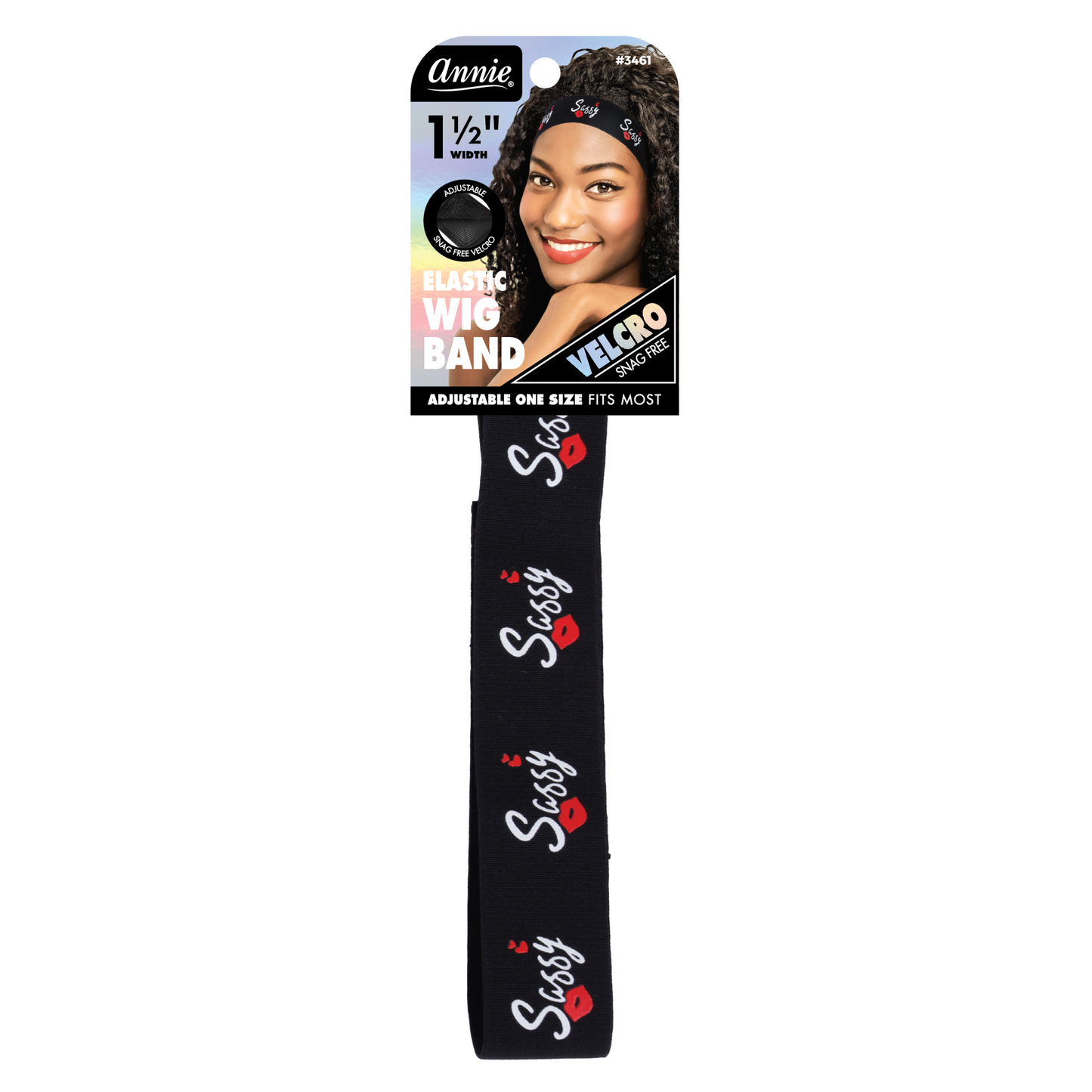 Annie Patterned Elastic Wig Band 1 1/2 Inch, 1 Count, Sassy