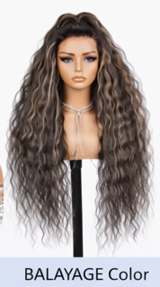 Ombre Frost Brown Wear and Go 24' Glueless Lace Front Wig Body Wave Brazilian Human Hair