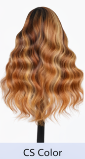 Ombre Frost Brown Wear and Go 24' Glueless Lace Front Wig Body Wave Brazilian Human Hair