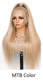 Ombre Frost Brown Wear and Go 24' Glueless Lace Front Wig Body Wave Brazilian Human Hair