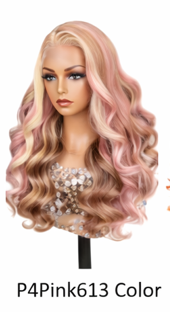 Ombre Frost Brown Wear and Go 24' Glueless Lace Front Wig Body Wave Brazilian Human Hair