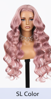 Ombre Frost Brown Wear and Go 24' Glueless Lace Front Wig Body Wave Brazilian Human Hair