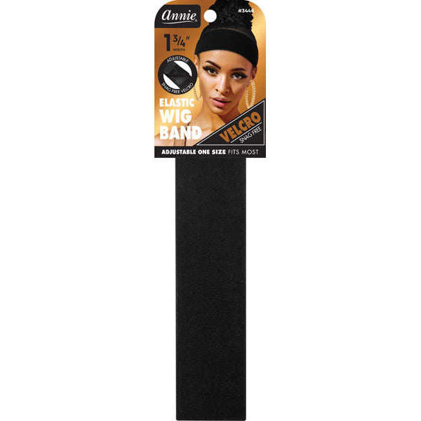 Annie Velcro Wig Band 4.5cm, 1 Count, Black