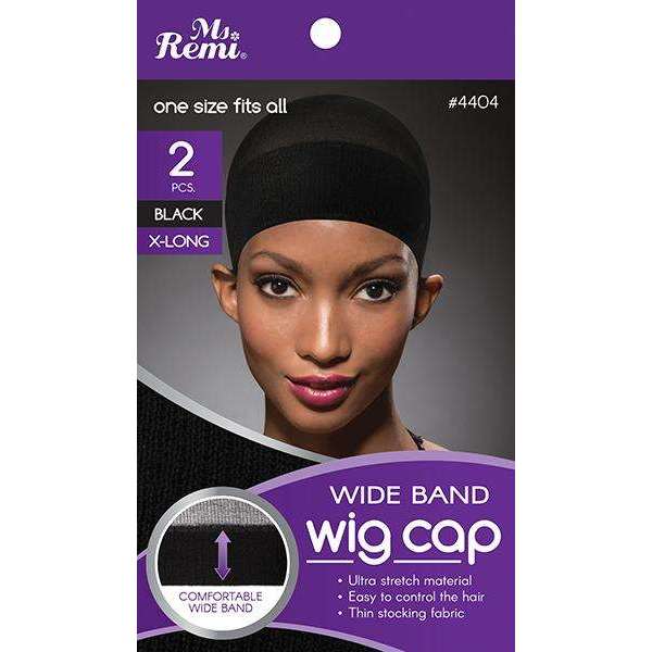 Ms. Remi Wide Band Wig Cap, 2 Count, Black